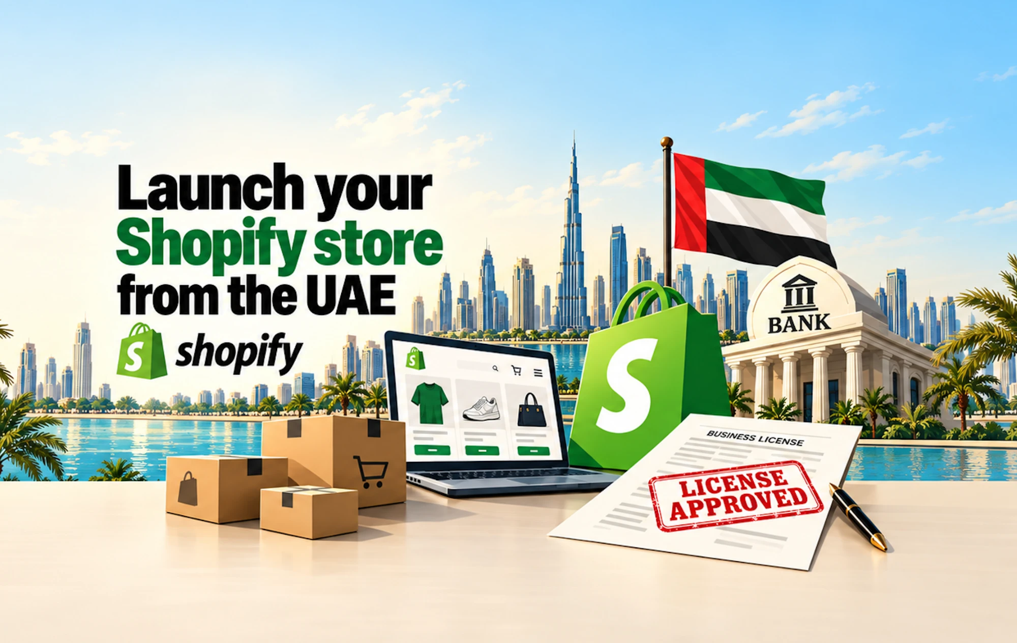 Launch your Shopify store from the UAE